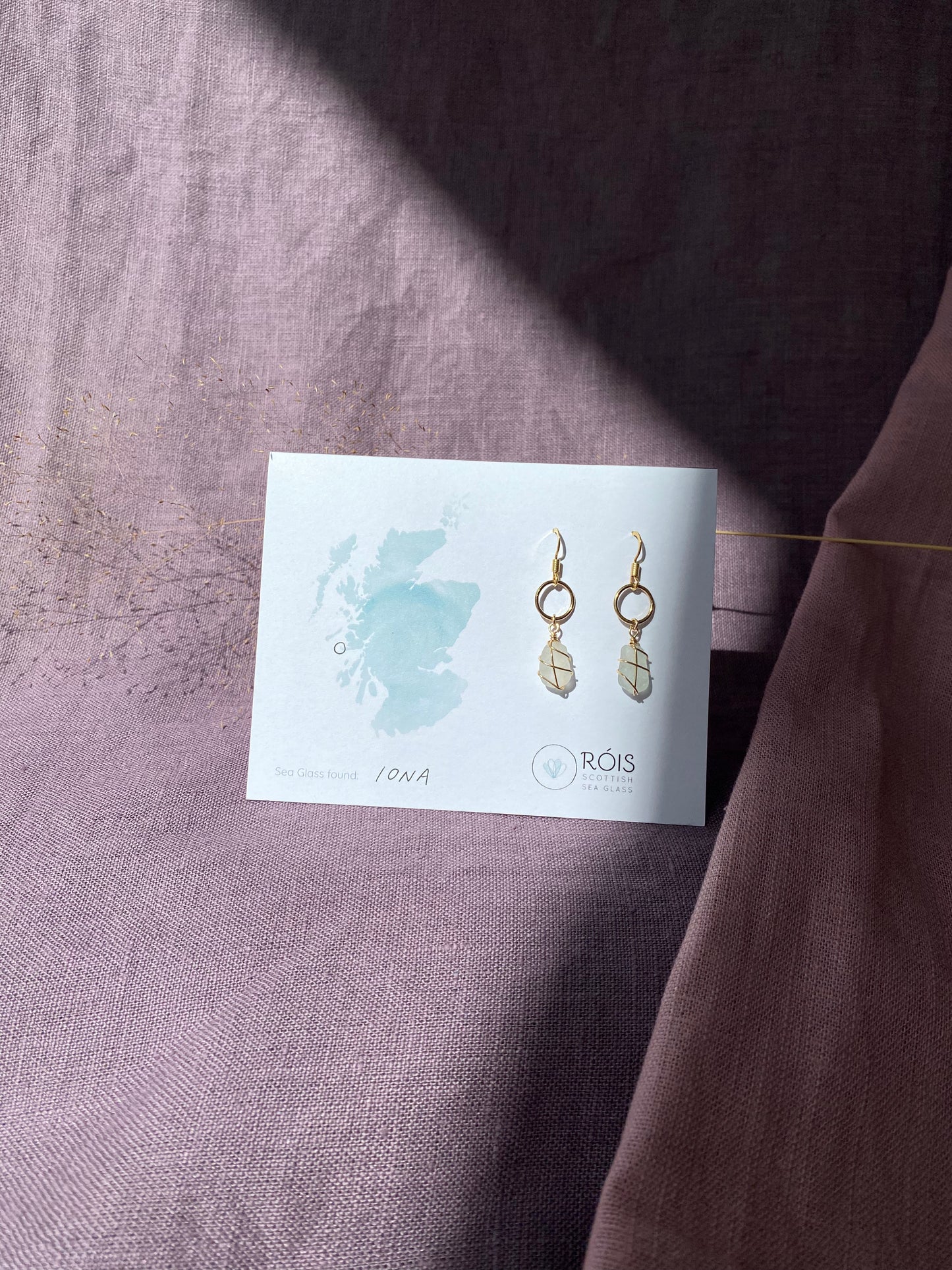 Thea Earrings in Gold & White