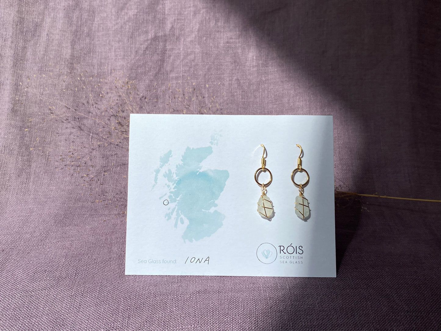 Thea Earrings in Gold & White