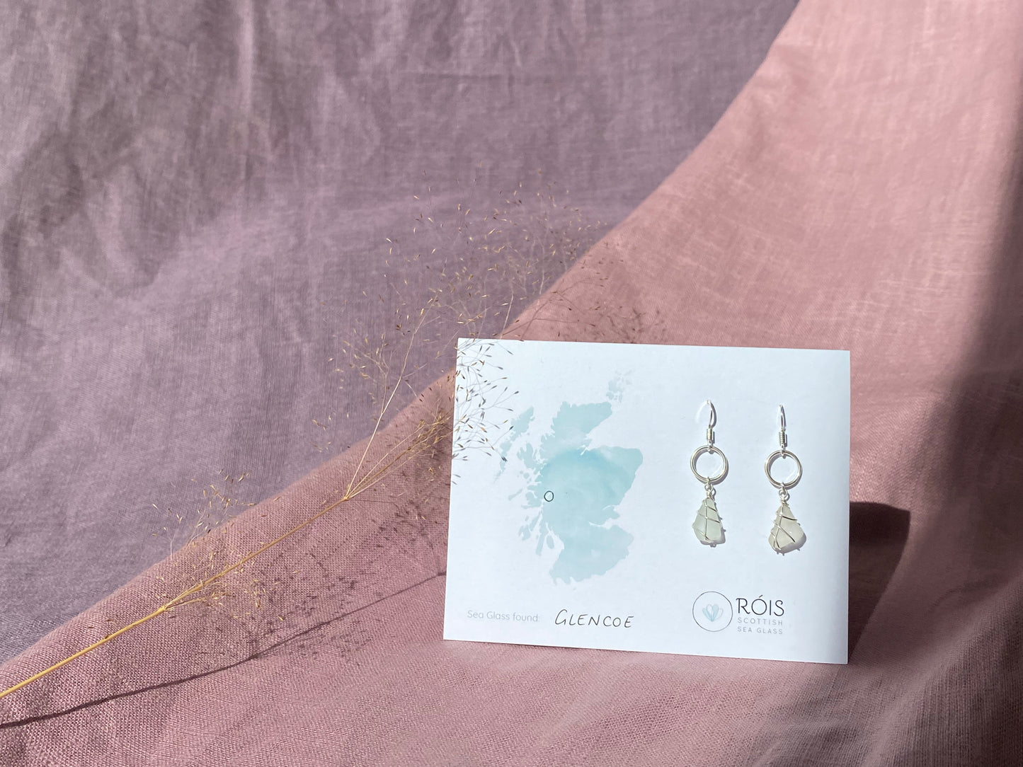 Thea Earrings in Silver & White