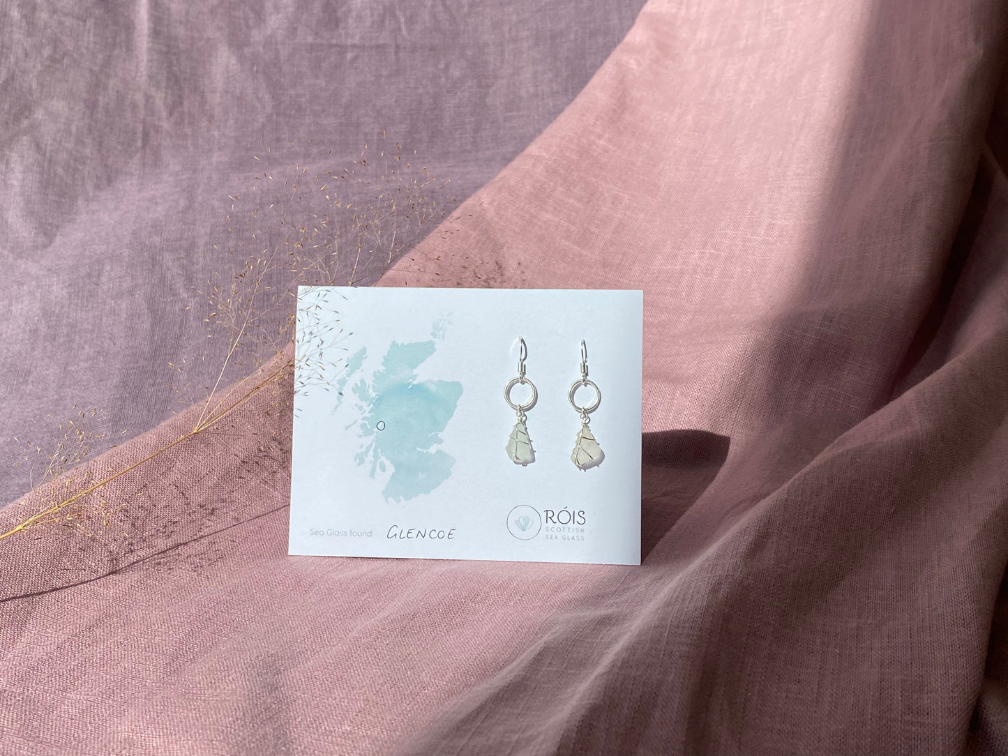 Thea Earrings in Silver & White